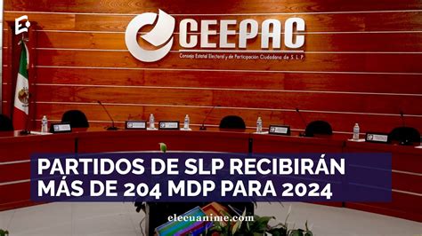 Partidos políticos de SLP recibirán más de 204 millones de pesos para