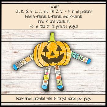 Halloween Jack O Lantern Articulation Craft By Gab With Gab Tpt