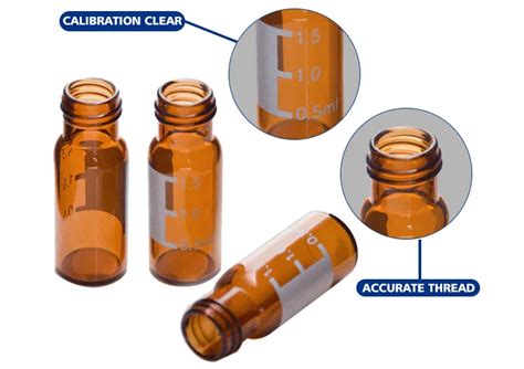 Mm Wide Opening Ml Lab Liquid Chromatography Gc Amber Glass Hplc