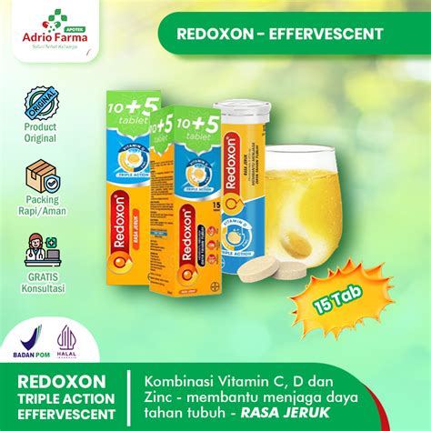 Jual Redoxon Effervescent Triple Action Isi Tablet Rasa