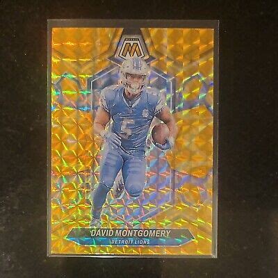 Panini Mosaic Yellow Reactive Prizm David Montgomery Detroit Lions