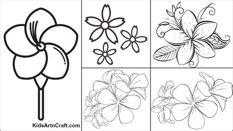 Golden Frangipani Coloring Pages For Kids Free Printables Kids Art