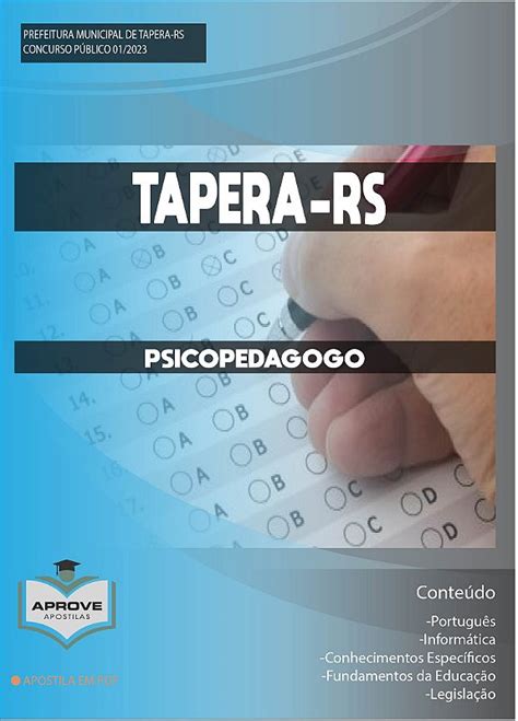 Apostila Tapera Psicopedagogo Aprove Apostilas