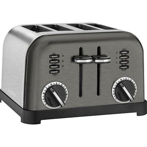 Cuisinart 4 Slice Pop Up Toaster Blackstainless Steel Cpt 180bks At