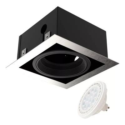 LUZ DESING Spot Embutir 1 Luz Acero Apto Led Ar111 Gu10 Cardanico Sf