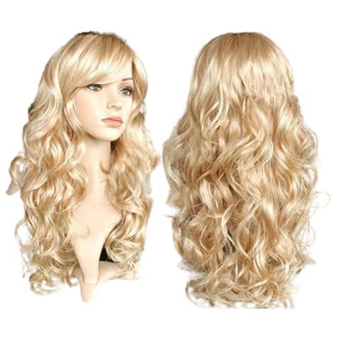 Sobour Refrescante Long Curly Blonde Wigs Womens Long Curly Body Wavy Heat