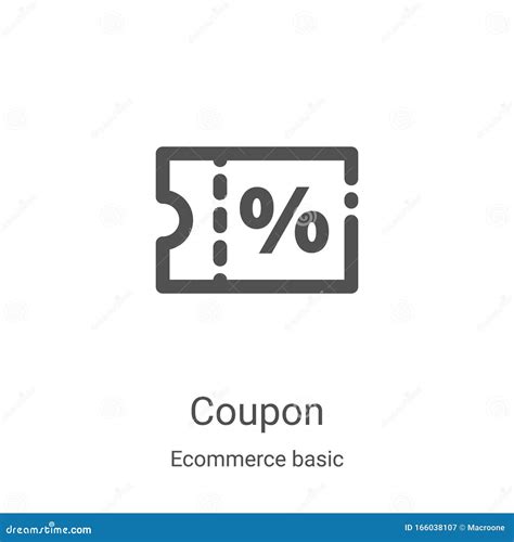 Coupon Icon Vector From Ecommerce Basic Collection Thin Line Coupon