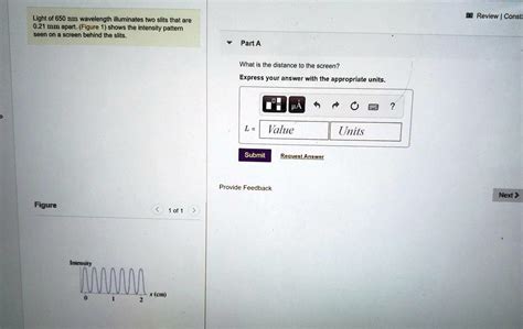 Solved Light Of Nm Wavelength Illuminates Two Slits That Are