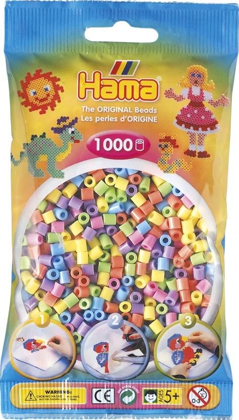 Hama Perler 1000 Stk Pastel Mix Midi 207 50 Undermyroof Dk