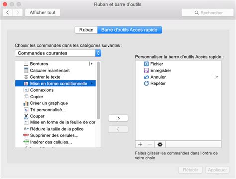 Personnaliser Le Ruban Et La Barre Doutils Acc S Rapide Dans Office