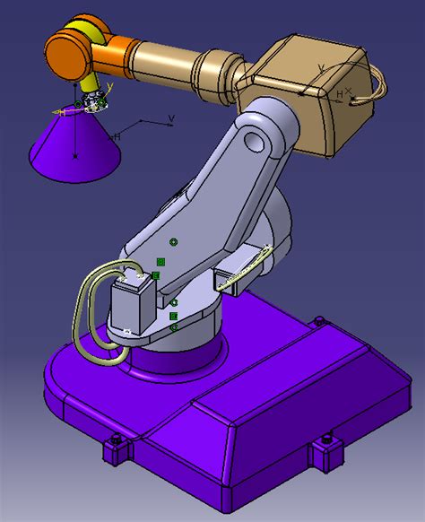 6 Axes简易六轴机器人模型3d图纸 Catia设计 附stp Keryi