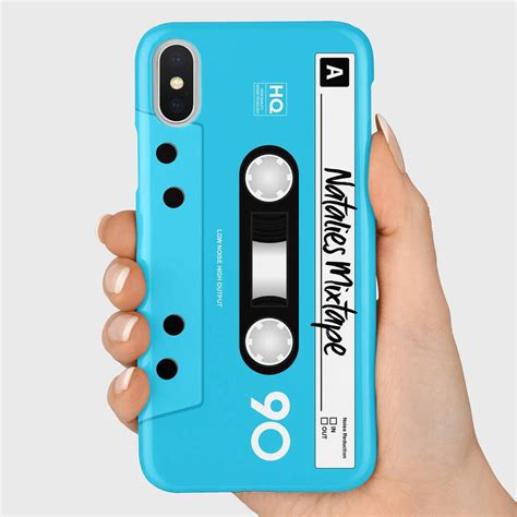 Personalised Mixtape Cassette Phone Case Blue By Nineteen74 Pretty Phone Cases Pretty Iphone