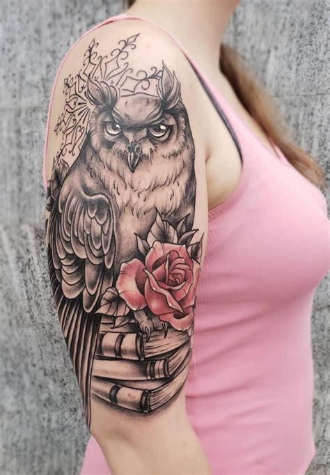 Awe Inspiring Book Tattoos For Literature Lovers Kickass Things Owl