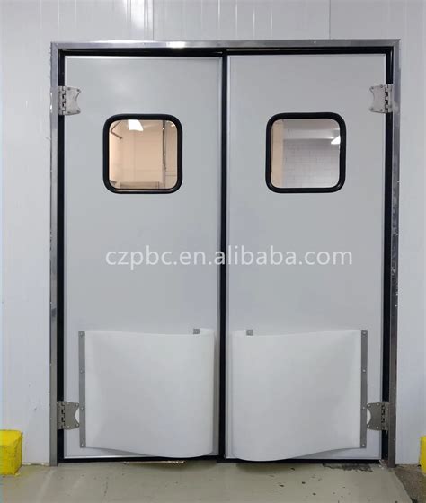 Supermarket Food Factory Cold Room Storage Double Swing Action Traffic