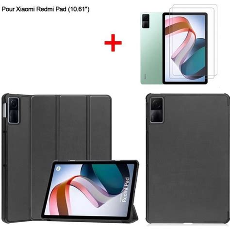 Tablette Coque Pour Xiaomi Redmi Pad 10 61 Noir Housse PU Cuir Avec