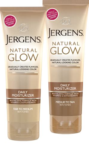 Jergens Natural Glow Before And After Skin Care And Glowing Claude