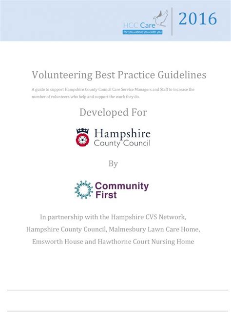 PDF Volunteering Best Practice Guidelines Amazon S3 Volunteering