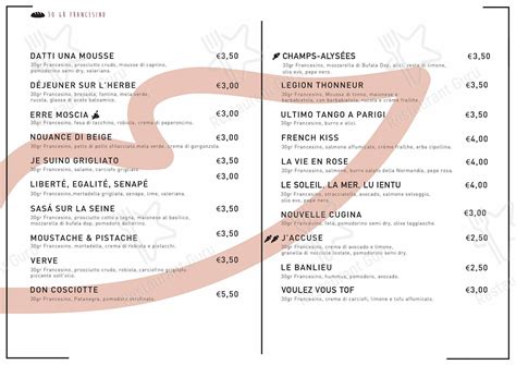 Menu At Amuse Bouche Pub Bar Milan