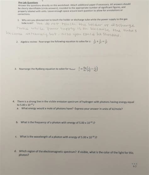 Solved Pre Lab Questions Answer The Questions Directly On