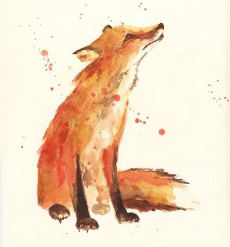 Watercolor Fox Fox Painting Fox Art Print Fox Art