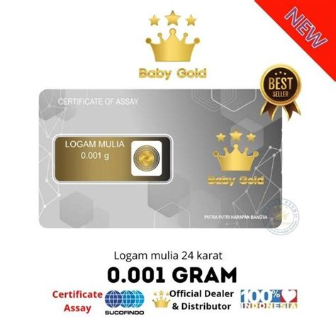 Jual Baby Gold Gram Emas Mini Murni Logam Mulia Karat G