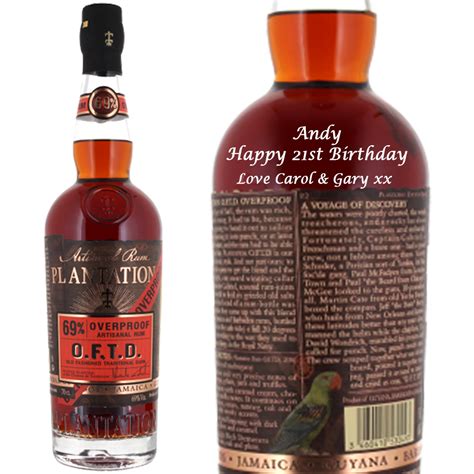 Personalised Plantation O F T D Rum 70cl Prestige Drinks