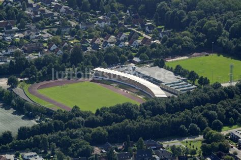 Luftbild Bremerhaven Sportstätten Gelände der Arena des Stadion in