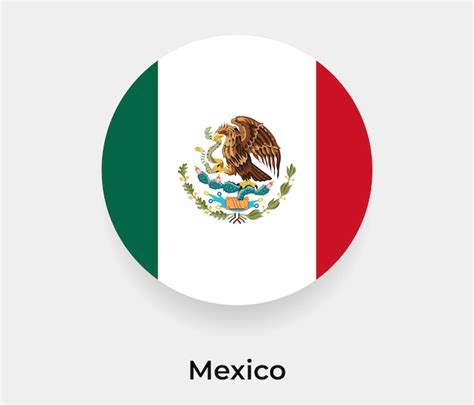 Premium Vector Mexico Flag Bubble Circle Round Shape Icon Vector