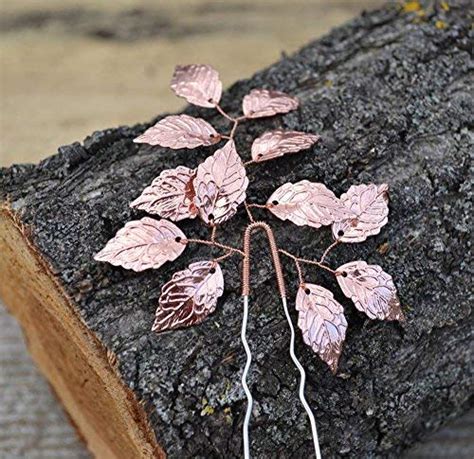 Amazon Kercisbeauty Wedding Rose Gold Leaf Leaves Hair Pins For