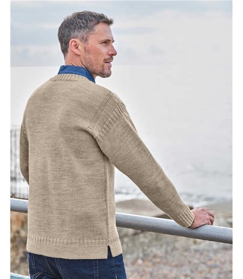 Hafermehl Guernsey Pullover Aus Reiner Wolle Woolovers De