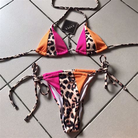 Leopard Print Bikini Swimsuit On Carousell