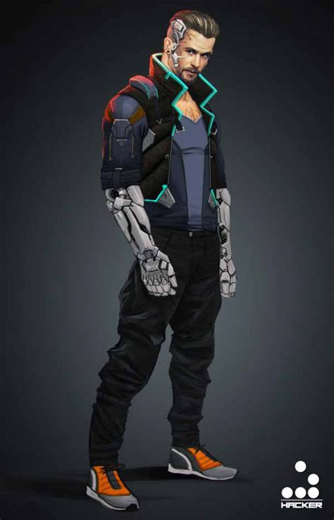 Cool Cyberpunk Character Concept Art Inspiration Design