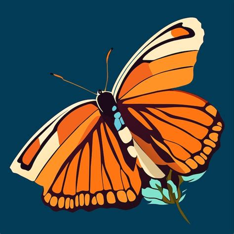 Premium Vector Monarch Butterfly In Artistic Detail