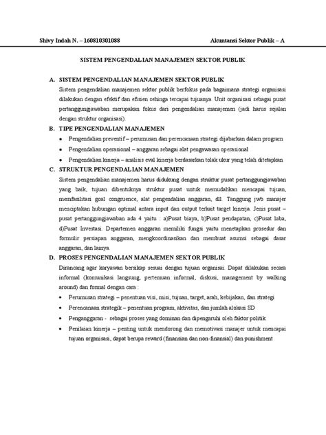 Rangkuman Akuntansi Sektor Publik Bab 3 Pdf Karier And Perkembangan