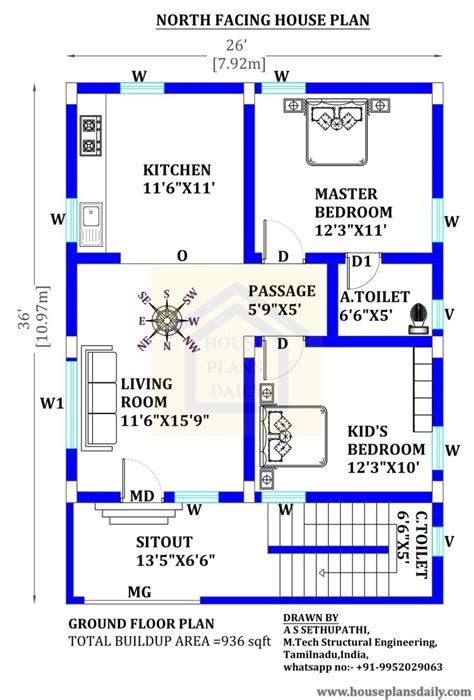 26x36 House Plan With Elevation Design Ghar Ka Design House Designs