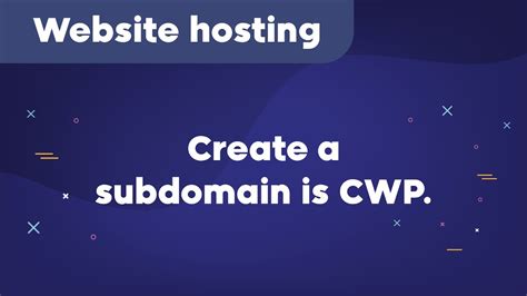 How To Create A Subdomain In Cwp Youtube