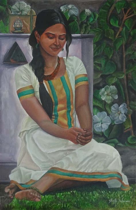 Girl Near Thulasi Madam Ramyasadasivams Art Gallery