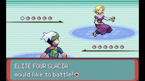 ELITE FOUR GLACIA would like to battle at POKéMON LEAGUE Her icy