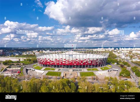 Warsaw Poland May Aerial View On Stadion Pge Narodowy Home