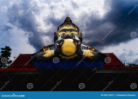 A Celestial Monster Which Causes Elipses By Eating The Sun Or Mo Stock