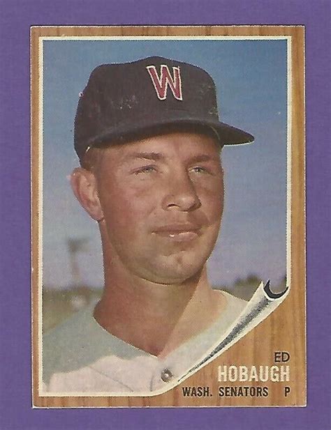 Topps Ed Hobaugh Washington Senators Exmt Ebay