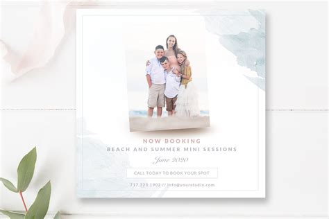 Beach Mini Sessions Template Flyer Templates ~ Creative Market