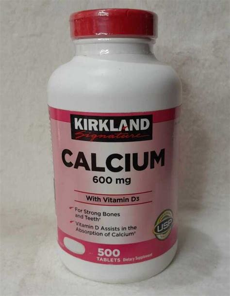 Kirkland Signature Calcium 600 Mg With Vitamin D3 For Strong Bones And