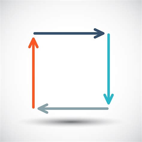 Cuadrado Vectorial Para Plantilla Infogr Fica Para Diagrama De Ciclo