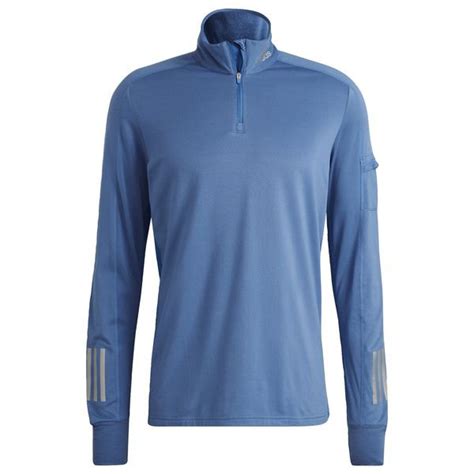 adidas Treningsgenser Own The Run Warm 1 2 Zip Blå unisportstore no