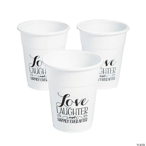 Bulk 50 Ct Love Laughter And Happily Ever After Plastic Cups Oriental