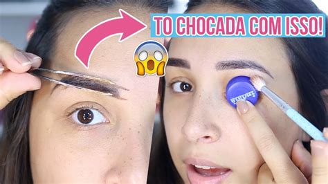 Pintando A Sobrancelha Com PinÇa Cut Crease Com Tampinha Truques