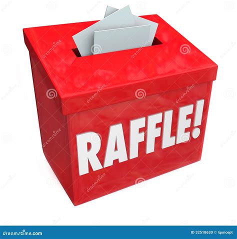 50 50 Raffle Enter To Win Box Drop Your Tickets Stock Photo Image