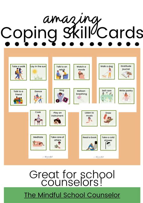 Coping Skill Cards Printable Etsy