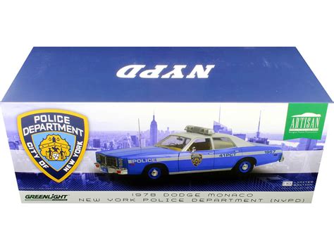 1978 Dodge Monaco Police NYPD Azul Blanco 1 18 Greenlight Artisan 1